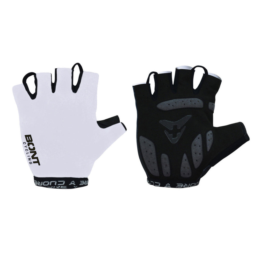 Unisex Short Finger Gloves White