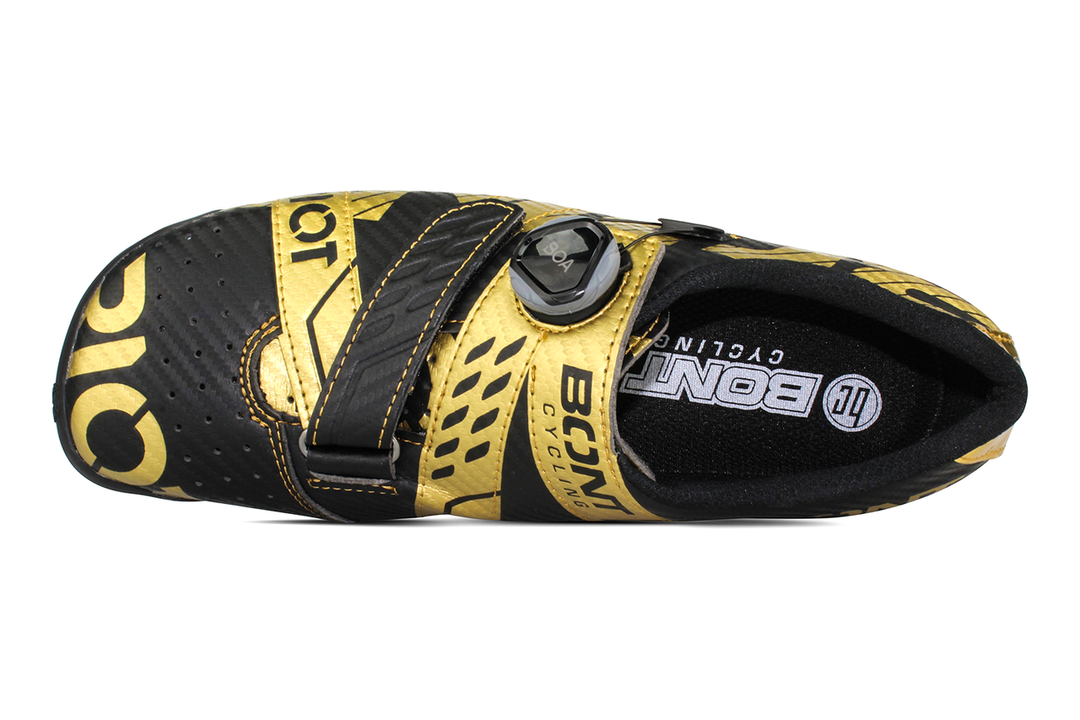 Bont Riot BOA Cycling Shoes Black Gold 45