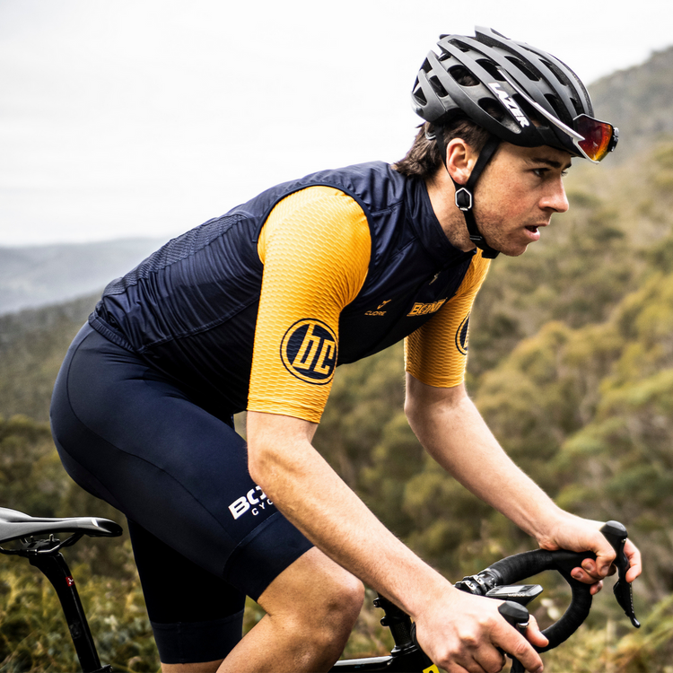 Men's Splash Vest w/Pockets Navy/Gold